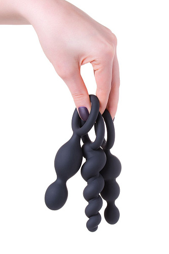 Набор чёрных анальных цепочек Satisfyer Plugs EE73-774-011
