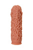 Насадка на фаллос телесного цвета с рельефными складочками KOKOS Extreme Sleeve 012  ES.012-S (12,7 см)