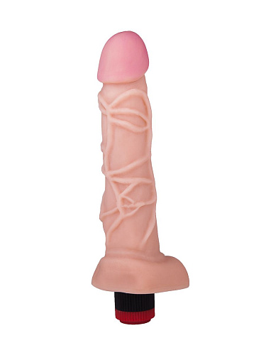 Вибратор-гигант с узором вен телесного цвета LOVETOY (А-Полимер) 802500