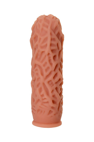 Насадка на фаллос телесного цвета с рельефными складочками KOKOS Extreme Sleeve 012  ES.012-S (12,7 см)