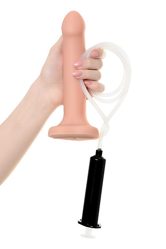 Телесный фаллос с имитацией эякуляции Strap-on-me Silicon Cum Dildo L 6013250 (19,6 см)