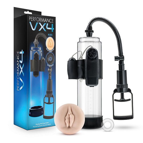 Вакуумная помпа с вибрацией и реалистичным уплотнителем Blush Novelties VX4 BL-04091