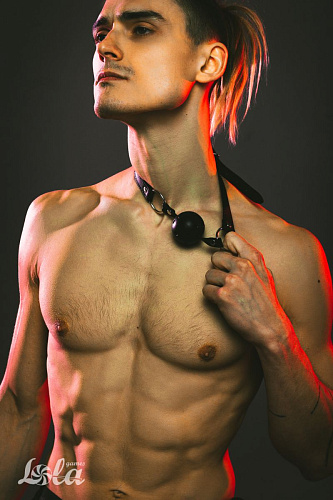 Чёрный кляп-шарик Lola toys Love Spell 1144-01lola