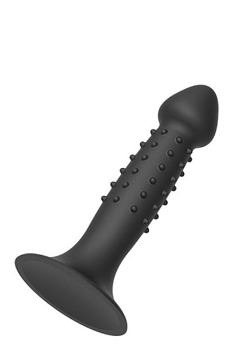 Чёрный анальный фаллоимитатор Dream Toys NUBBED PLUG 21441 (13,5 см)