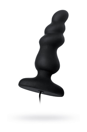 Чёрная анальная втулка с пультом D-PENG Whirlwind DP-18008 (12,2 см)