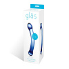Синий изогнутый фаллоимитатор Glas Curved G-Spot Dildo GLAS-147