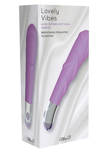 Фиолетовый ребристый вибратор Mae B Lovely Vibes Laced 10618LV (18,5 см)
