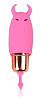 Розовый силиконовый вибромассажёр с рожками Bior toys CSM-23068 (6,4 см)