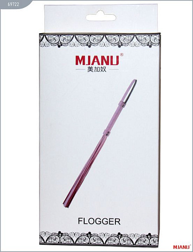 Розовый кожаный флогер с 21 хвостом MJANU 69722 (56 см)