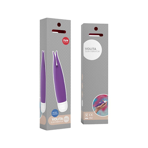 Фиолетовый мини-вибратор для клиторальной стимуляции Fun Factory Volita 18706