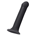 Чёрный фаллос на присоске Strap-on-me Silicone Bendable Dildo XL 6013168 (20 см)