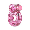 Розовое эрекционное кольцо с вибрацией Baile Pink Bear BI-010084