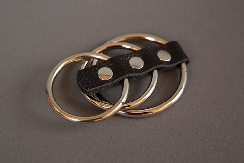 Сбруя на фаллос и мошонку из 3 колец Подиум Р917