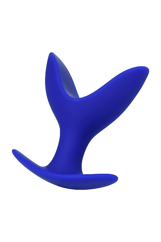 Синяя силиконовая расширяющая анальная втулка ToyFa Bloom 357006 (9 см)