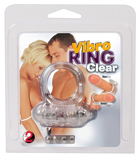 Прозрачное эрекционное виброкольцо Orion Vibro Ring Clear 0564346
