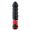 Чёрный вибратор-ёлочка ToyFa 901334-5 (11,4 см)