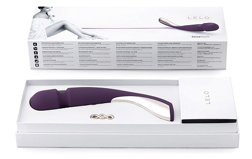 Профессиональный массажёр фиолетового цвета Lelo Smart Wand Medium Plum LEL8302