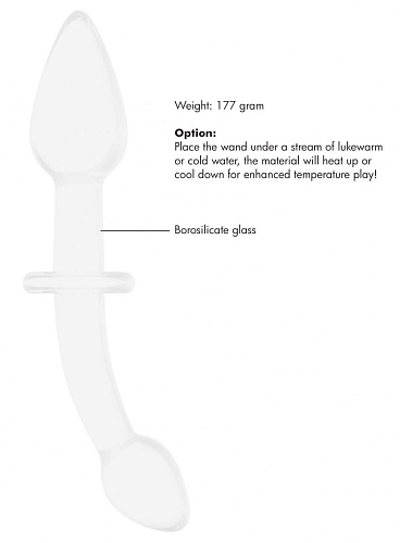 Белый двусторонний анальный стимулятор Shots Media BV Doubler CHR018WHT (18 см)