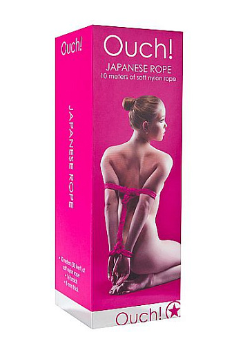 Розовая веревка для бандажа Japanese rope - 10 м. Shots Media BV OU031PNK