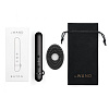 Чёрный мини-вибратор с текстурированной насадкой Le Wand Baton LW-015-BLK (11,9 см)