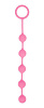 Розовая анальная цепочка с кольцом-ограничителем Bior toys ST-40180-6 (23 см)