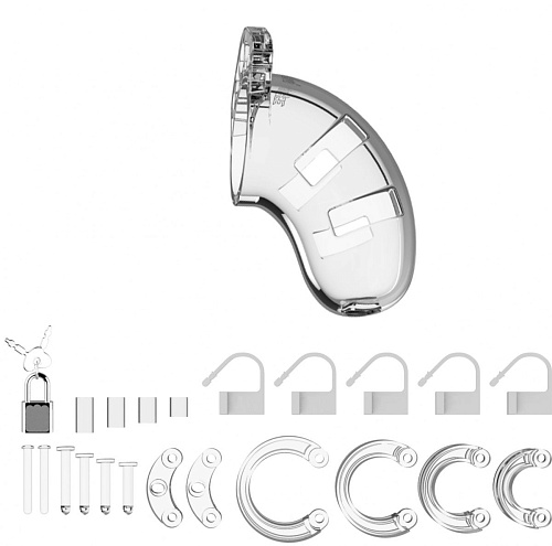 Прозрачный мужской пояс верности Shots Media BV Cock Cage Model 01 Chastity MCG001TRA