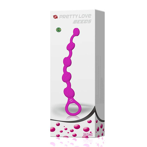 Силиконовая лиловая цепочка с кольцом для извлечения Baile Beeds BI-014215 (21,5 см)