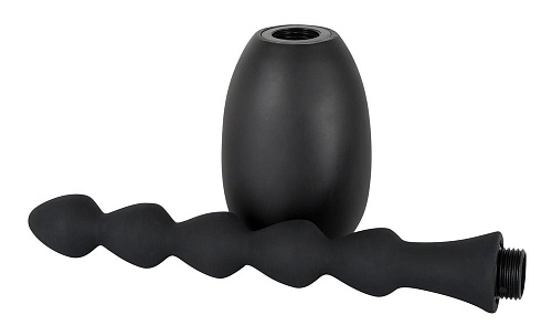Чёрный анальный душ-стимулятор Orion Black Velvets 0514543