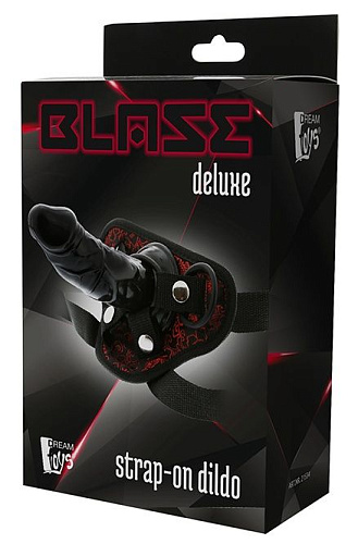 Чёрно-красные трусики с насадкой Dream Toys STRAP-ON DILDO 21641 (14,5 см)