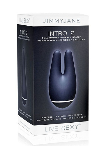 Синий вибромассажёр с ушками JimmyJane Intro 2 Blue 12443