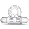 Прозрачное эрекционное виброкольцо Blush Novelties 10 Function Vibrating Mega Bull Ring BL-77912
