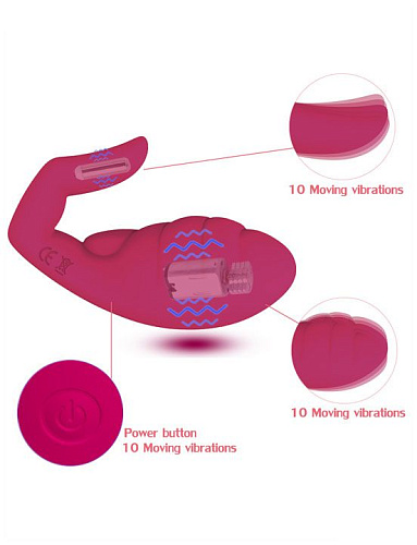 Малиновый клиторальный вибратор Iyiqu Jade Hand IYQ-TDF-03 (9,7 см)
