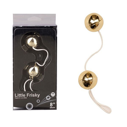 Золотистые вагинальные шарики NMC LITTLE FRISKY LOVE BALLS GOLD 150192