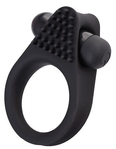 Чёрное эрекционное виброкольцо с шипиками A-toys Brid 768024
