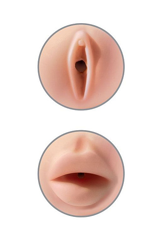 Мастурбатор вагина-ротик в белом цвете Pipedream Extreme Toyz Tight Grip Pussy  MouthRD281-19