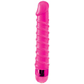 Розовый вибромассажёр с винтовыми ребрышками Pipedream Candy Twirl Massager PD1978-11 (16,5 см)