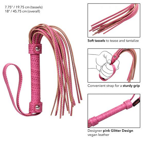 Розовая плеть California Exotic Novelties Tickle Me Pink Flogger SE-2730-30-2 (45,7 см)