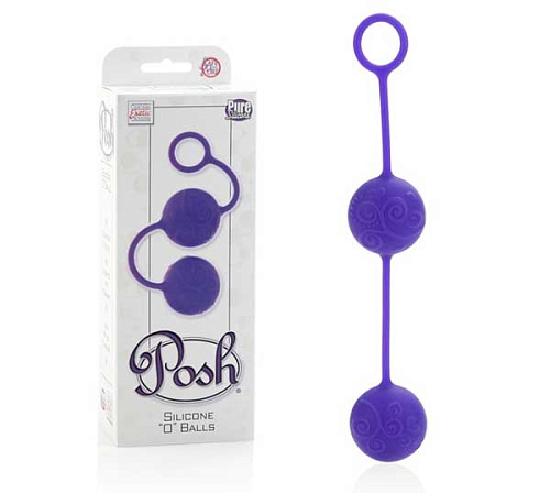 Фиолетовые вагинальные шарики California Exotic Novelties Posh Silicone «O» Balls SE-1321-40-3
