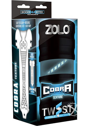 Белый мастурбатор Zolo Twist Cobra ZO-5020