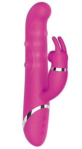 Розовый вибратор-кролик Tonga NAGHI NO.42 RECHARGEABLE DUO VIBRATOR 530042 (24 см)