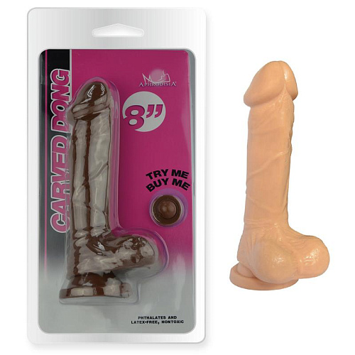 Телесный фаллоимитатор Howells 8 Inch Carved DIldo 84004 flesh (22 см)