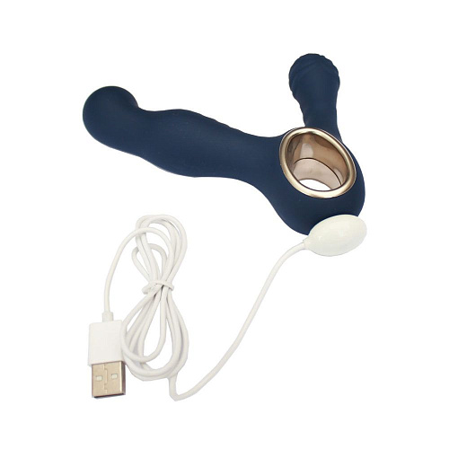 Синий вибромассажёр простаты RestArt Lust King RA-312