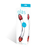 Изогнутый двусторонний фаллос из стекла Glas Red Head GLAS-22
