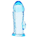 Голубая насадка с усиками и отростком для стимуляции клитора Sextoy 2011 00152D-1