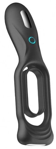 Чёрное двойное эрекционное виброкольцо Shots Media BV № 88 Vibrating Rechargeable Cock Ring SON088BLK