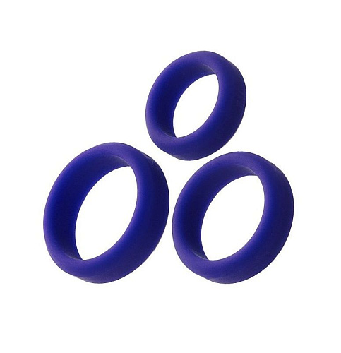 Набор из 3 фиолетовых эрекционных колец A-toys 768015