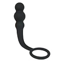 Чёрный анальный стимулятор с круглым ограничителем Bior toys SEM-55142 (14,5 см)