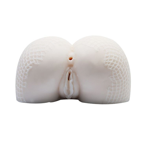 Мастурбатор телесного цвета в виде пышной попки в сетке Baile BM-009182