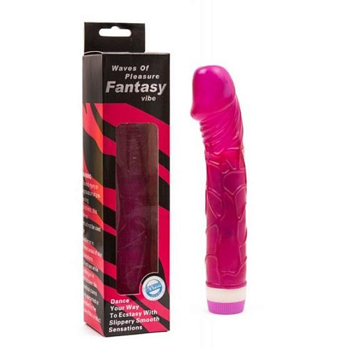 Лиловый вибратор с богатым рельефом Baile Pleasure Fantasy BW-001009-0602S (22,5 см)