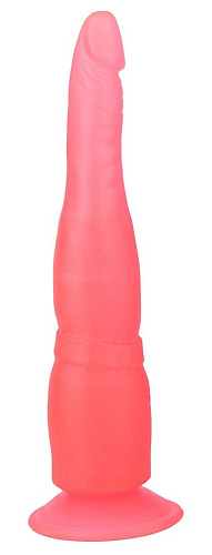 Розовый фаллообразный плаг на присоске LOVETOY (А-Полимер) 215100 (18,5 см)